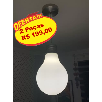 PENDENTE NORDECOR LAMPE E27 BRANCO LL7040