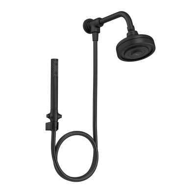 CHUVEIRO DECA C/DESV. E DUCHA MANUAL ACQUA PLUSBLACK MATTENBR 15206 1990.BL.STD.KIT.MT