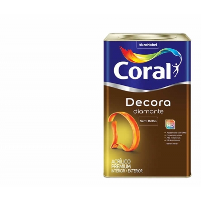 TINTA CORAL DECORA 18 LTS SEMI BRILHO BRANCO 5239355