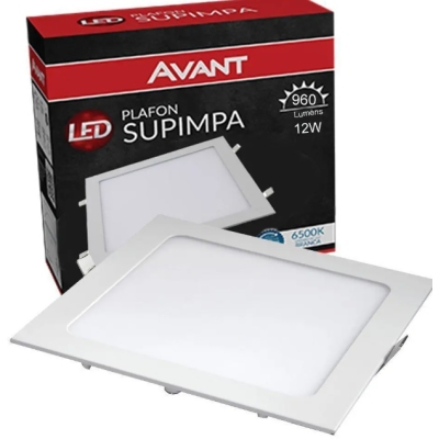 LUMINARIA EMB LED QUADRADA 12W 6500K ELGIN/BLUMENAU/AVANT