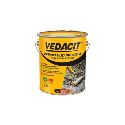 IMPERMEABILIZANTE P/PEDRAS VEDACIT INCOLOR 18L ACQUELLA STONES 112310