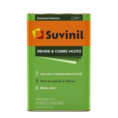 TINTA SUVINIL ACRIL. RENDE E COBRE MUITO 18LTS BRANCO STANDARD 50308441/15970